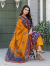 Navy Blue Colour Cotton Blend With Print Kurti With Pant Dupatta Best Wholesale Shop In Surat Aaradhna 2029